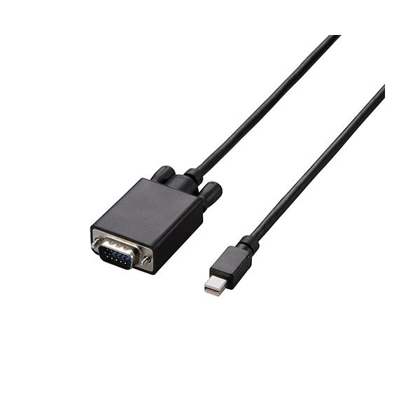 【ポイント20倍】エレコム Mini DisplayPort-VGA変換ケーブル/2m/ブラック AD-MDPVGA20BK