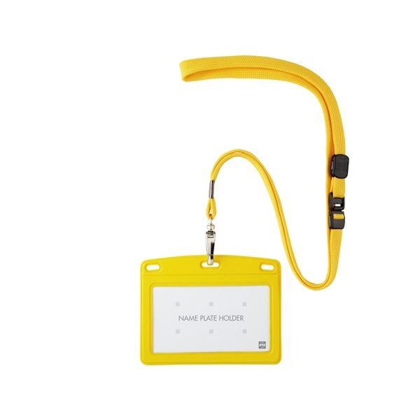 【クーポン配布中&ブラックフライデー対象】(まとめ) オープン工業 吊下名札レザー調 N-123P-YE 黄【×10セット】