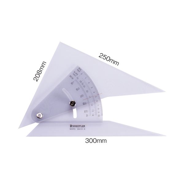 【ポイント20倍】(まとめ) ステッドラー マルス 勾配三角定規 25cm 964 51-10 1個 【×5セット】