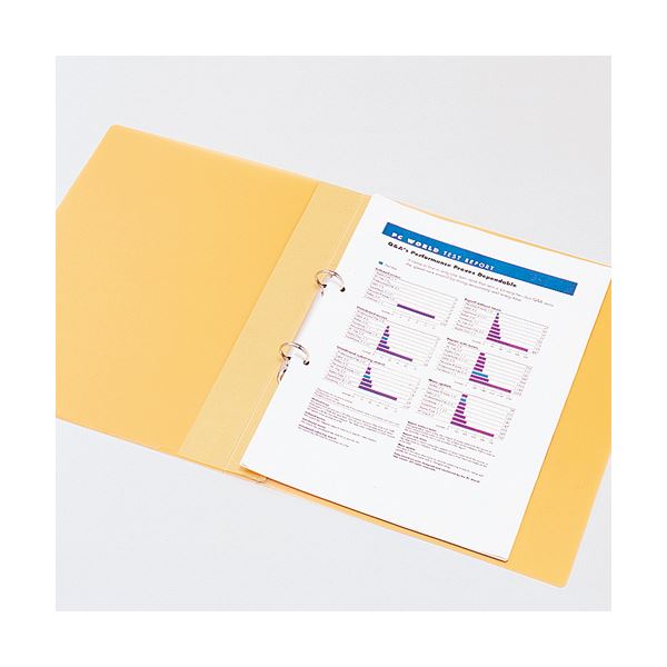 【クーポン配布中】（まとめ）ライオン事務器 リングファイル(エール)A4タテ 2穴 150枚収容 背幅30mm オレンジ RF-213A 1冊 【×20セット】