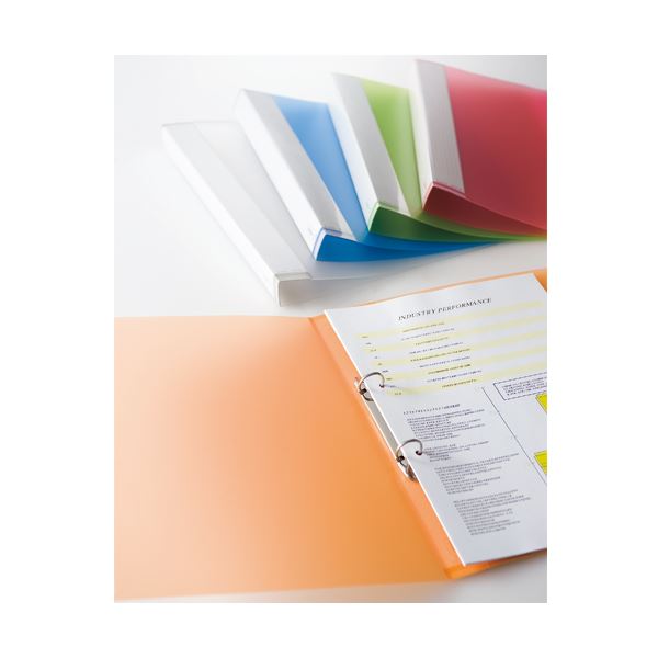 【クーポン配布中】（まとめ）ライオン事務器 リングファイル(エール)A4タテ 2穴 150枚収容 背幅30mm オレンジ RF-213A 1冊 【×20セット】