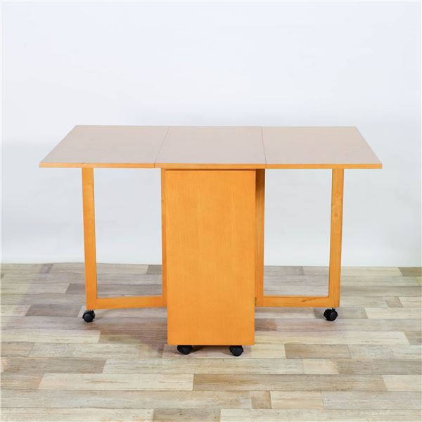 【ポイント20倍】両バタフライテーブル/ダイニングテーブル 単品 【ナチュラル】 幅42/80/120cm×奥行80cm×高さ73cm 木製 【チェア別売】【代引不可】