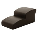 【ポイント20倍】ドッグステップ/ペット用品 【2段 ブラウン】 幅40.5cm 合皮/合成皮革張地 ウレタンフォーム 〔リビング 室内犬〕【代引不可】