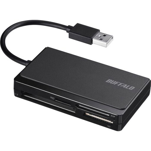 【マラソンでP最大47倍】バッファロー USB2.0 マルチカードリーダー ケーブル収納モデル ブラック BSCR300U2BK 【マラソンでP最大47倍】バッファロー USB2.0 マルチカードリーダー ケーブル収納モデル ブラック BSCR300U2BK
