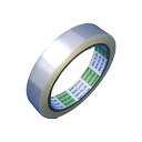 【マラソンでP最大47倍】(まとめ) 日東電工 ポリエステル粘着テープ クリア 幅19mm×長さ50m 31B-75-251950 1巻 【×5セット】