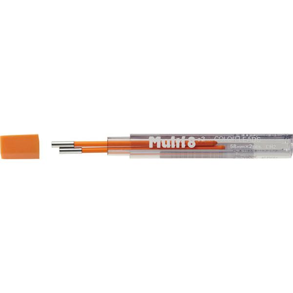 【クーポン配布中&ブラックフライデー対象】(まとめ)ぺんてる マルチ8専用替芯 橙 CH2-F 【×100セット】