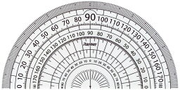 【マラソンでポイント最大47倍】(まとめ）レイメイ藤井 見やすい白黒分度器 (9cm) ホワイト APJ151W 【×100セット】