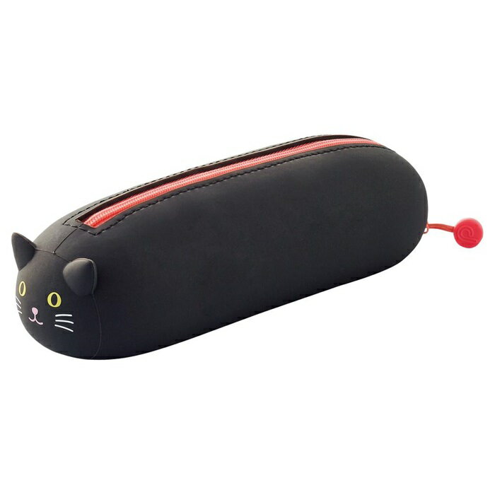 【ブラックフライデーでP最大47倍】(まとめ)リヒトラブ 寝ころびペンポーチ クロネコ A-7781-3 【×10セット】