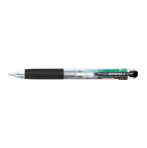 トンボ 【クーポン配布中】(まとめ）トンボ鉛筆 4色ボールペン リポーター4 透明 BC-FRC20 【×30セット】
