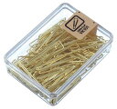 【クーポン配布中&マラソン対象】(まとめ)ベロス 大 Vゼムクリップ 40g(約73本) ゴールド VK-101 【×100セット】(3)