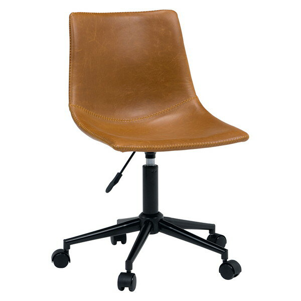 【ポイント20倍】キャスター付き昇降チェア 角型/キャメル