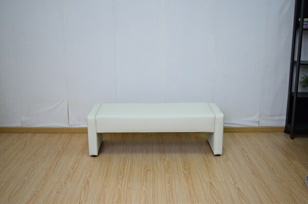 【クーポン配布中】組立式デザインベンチ W127ホワイト 127×50×42cm