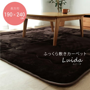 【クーポン配布中】ラグ マット こたつ敷き布団 長方形 ラグ ブラウン 約190×240cm【ブラウン】 【代引不可】