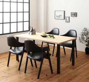 【クーポン配布中】ダイニング家具 ミックススタイル ダイニング De Luca デルーカ 5点セット (テーブル+チェア4脚) W150 ダイニングテーブル ダイニング5点セット（テーブル幅150+チェア4脚） 食卓セット リビングセット ダイニングチェア