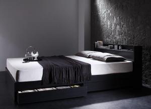 【クーポン配布中】シングルベッド マットレス付き 収納機能付き 収納付き コンセント付き 【VEGA】 ヴ..