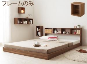【クーポン配布中】 ダブルベッド ウォールシェルフ付 ディスプレイ フロアベッド 【falley】 フォーレ..