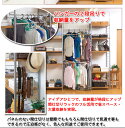 【マラソンでP最大47倍】突っ張り壁面間仕切ワードローブ幅60背板付タイプホワイト