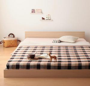 【ポイント20倍】ずっと使える・将来分割出来る・シンプルデザイン大型フロアベッド スタンダードボン..