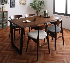 【ポイント20倍】ダイニングセット（テーブル&チェア） ヴィンテージテイスト スチール脚ダイニングセット 4人 5点セット(テーブル+チェア4脚) W150 組立設置付