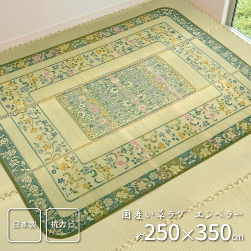 【クーポン配布中】国産い草ラグ(裏貼り) エンペラー 250×350cm 【クーポン配布中】国産い草ラグ(裏貼り) エンペラー 250×350cm