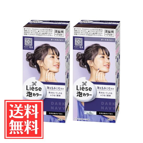 花王 リーゼ 泡カラー ダークネイビー 108ml x 2個 セット 送料無料