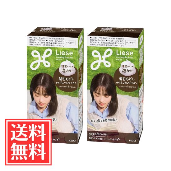 花王 リーゼ 泡カラー 髪色もどし ナチュラルブラウン 115ml x 2個 セット 送料無料