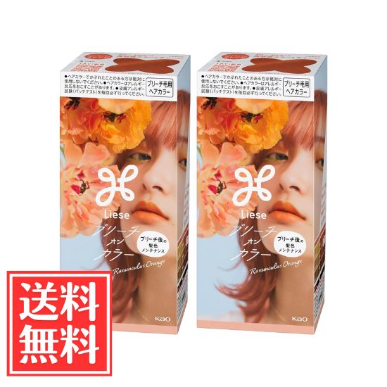 花王 リーゼ ブリーチオンカラー ラナンキュラスオレンジ 108ml x 2個 セット 送料無料
