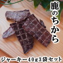 【獣医師監修／須崎動物病院オリジナル商品】鹿のちから（ジャーキー）40g 3袋セット ｜ 無添加 安心 安全 手作りドッグフード キャットフード ペットフード 獣医師監修 須崎恭彦 須崎動物病院 人気 おすすめ 犬 猫 健康 ペット 愛犬 愛猫 鹿 鹿肉 ジビエ おやつ