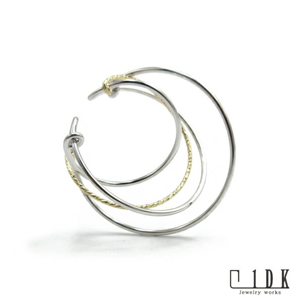 イヤーカフ イヤカフ 大ぶり ゴールド ホワイト コンビ ニッケルフリー 片耳 K14GF 軽い 曲線 ボリューム 華やか おしゃれ レディース 大人 女性 彼...