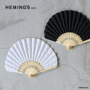 【最大3000円OFFクーポン配布中】HEMINGS ヘミングス ラフィーネ扇子メール便対応 ホワイト ブラック レース シンプル 母の日