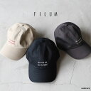 【最大3000円OFFクーポン配布中】FILUM フィルムエンブロイダリーキャップメール便発送 CAP 帽子 25春夏 日本製 ベージュ ブラック チャコール
