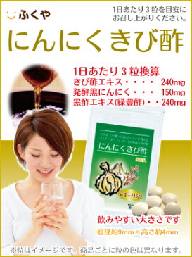 黒にんにくきび酢 サプリメント (約3ヶ月分) 【メール便送料無料】 にんにく サプリ ニンニク　ガーリック　大蒜　Garlic Vinegar　ビネガー　お酢　酢 テレビで紹介 健康食品 健康酢・酢飲料 【RCP】 楽天 お守りサプリ 父の日 2020