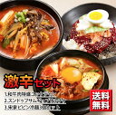 【送料無料】「激辛セット」スンドゥブサムギョプチケと肉特盛ユッケジャンと宗家冷麺のセット