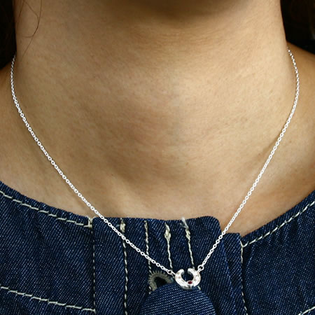 馬蹄ルビーシルバーペンダントRuby marg...の紹介画像3