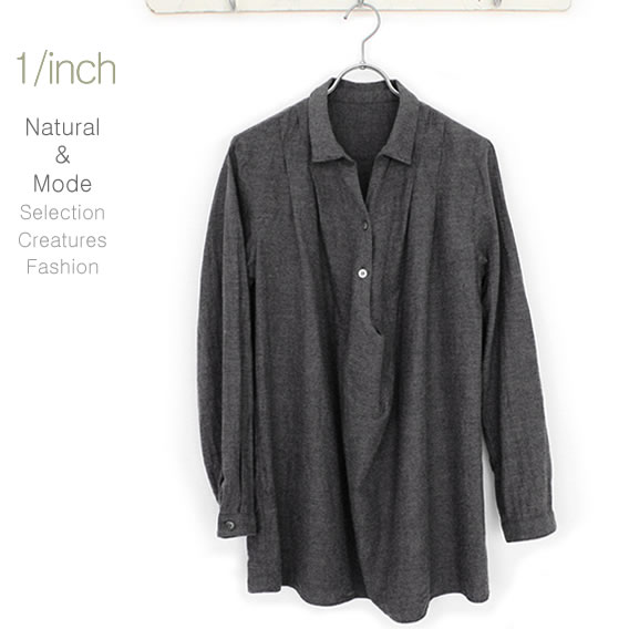 【 arsa collection & Fluff3 】(日本製)起毛ソフトビエラタック&ルーズドレーププルオーバーシャツチュニック大人可愛いナチュラル服 婦人服 ファッション レディース 訳あり セール アウトレット ゆったり大きいサイズ 532P15May16