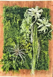 期間限定 ポイント5倍【個人様購入可能】●造花 人工観葉植物 グリーンパネル 90cm×60cm 触媒加工 [ k-10 ] 送料無料 98136