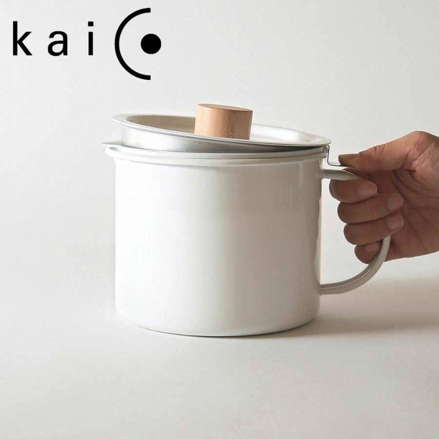 KaicoオイルポットホワイトK-013日本製ホーロー琺瑯キッチン雑貨ナチュラル北欧小泉誠プレゼント