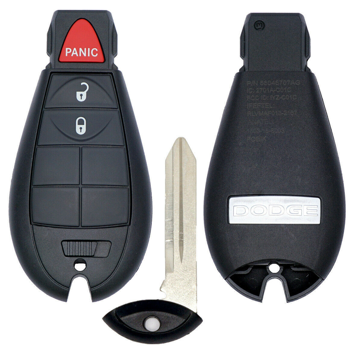 ダッジ デュランゴ ジャーニー ラム マグナム 純正 ブランクキー ブレード付き 電子機器/チップ付き スペア キーレス スマートキー 合鍵 3ボタン 未使用品 送料無料