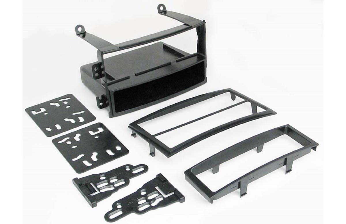 日産/NISSAN 5代目 フェアレディZ Z33/350Z '02～'05 前期 社外品 1/2DIN オーディオパネル ナビ 取付フレーム ブラック インパネ 未使用