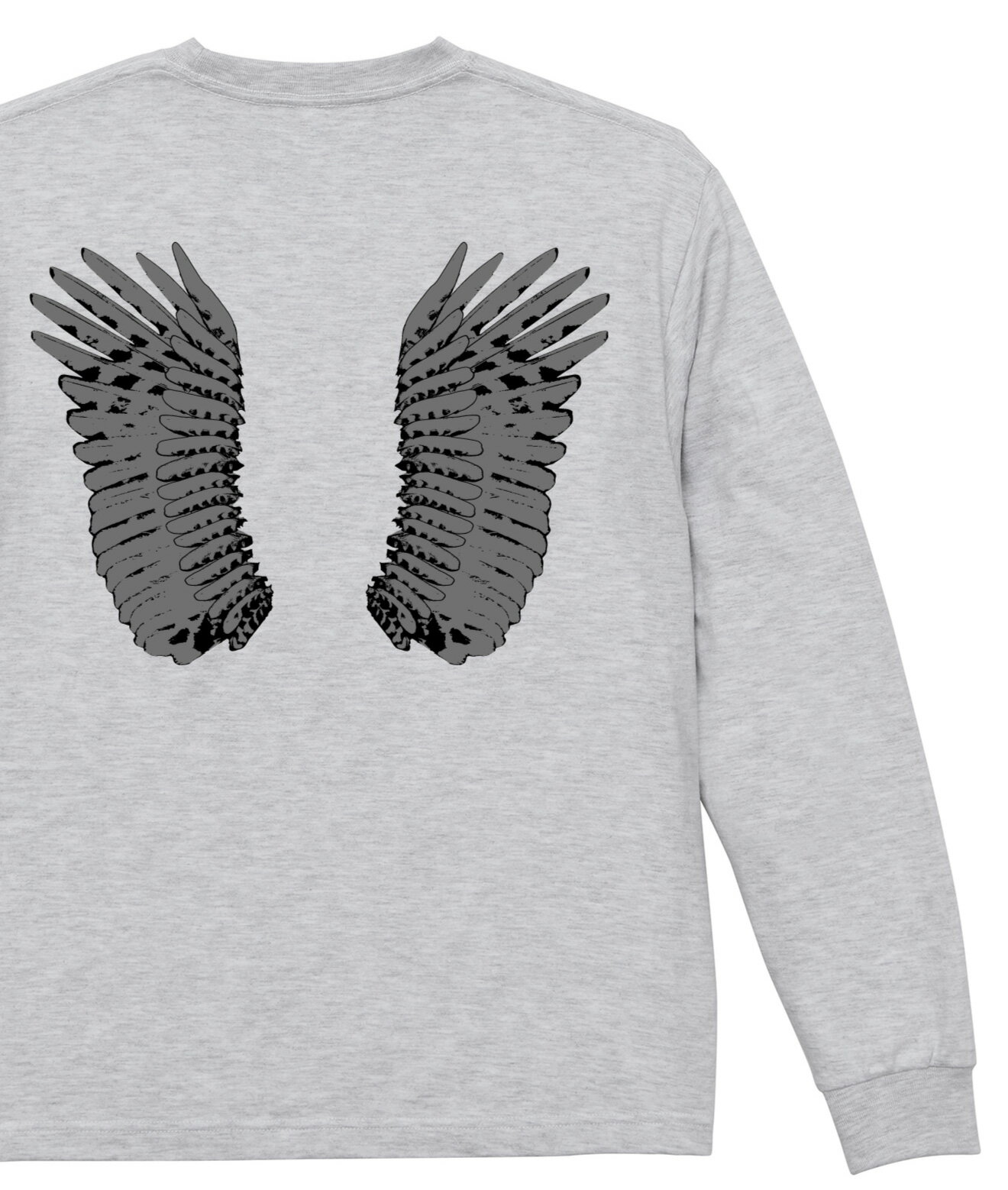 Studio ＋ 鷹の羽根 リフレクター 反射プリント ロング スリーブ 長袖 Tシャツ 男女兼用 6色 4サイズ
