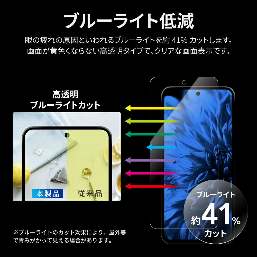 【メール便 送料無料】 LEPLUS NEXT Pixel 8 ガラスフィルム 「GLASS PREMIUM FILM」スタンダードサイズ ブルーライトカット クリア ガラス 保護 フィルム 超硬度 LN-23WP1FGB 2