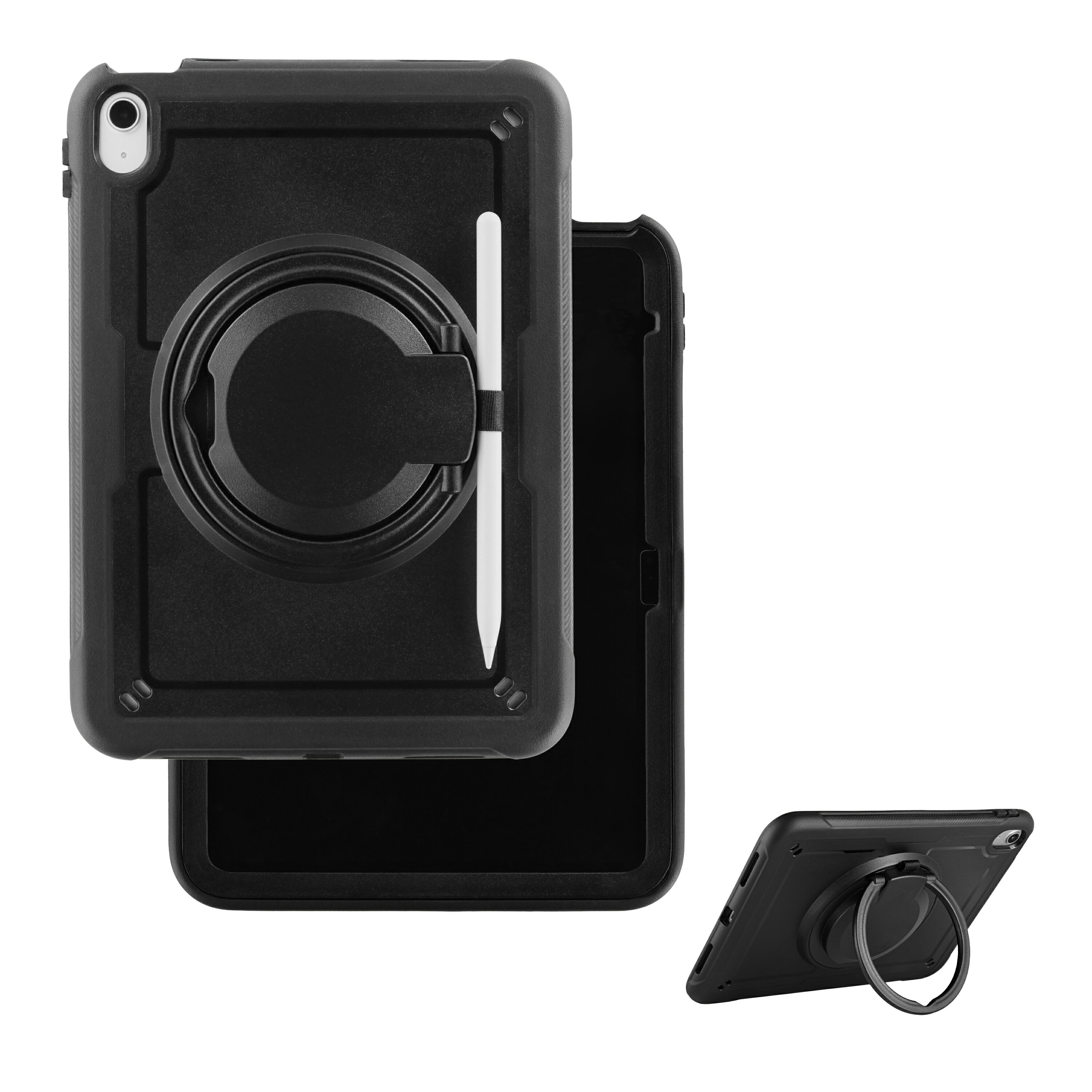 【期間限定★ポイント20倍】iPad 11インチ (A16)/iPad 10.9インチ (第10世代) 縦横スタンド可能 360度回転ホール 耐衝撃ケース 360度回転 動画視聴・タイピングに適した縦横スタンド Apple Pencilホルダーつき 縦横対応のストラップホール付 SSK-ITM2203