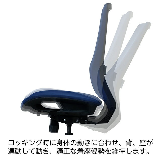 オフィスチェア メッシュ張り CKH11 ミーティングチェア オフィスチェア パソコンチェア 会議用チェア [3]