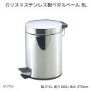 カリス2(ツー) ステンレス製ペダルペール5L H-2284 ゴミ箱 ダストボックス くずかご 生活雑貨 日用雑貨