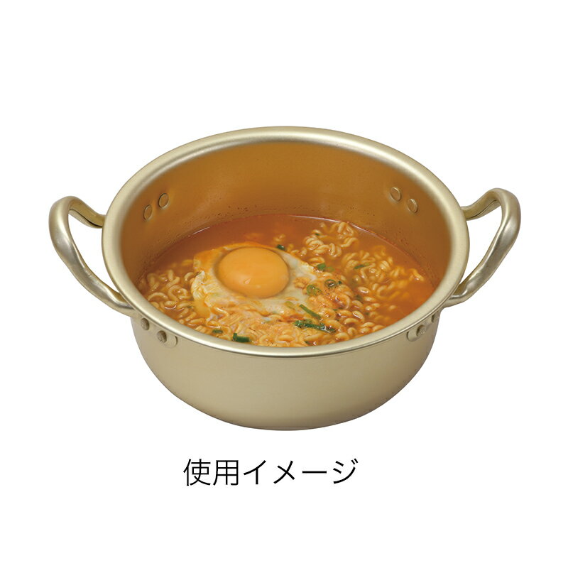 韓味家 アルミ製深型ラーメン鍋18cm HC-0078 両手鍋 ラーメン鍋 ひとり ガス火専用 おしゃれ おすすめ かわいい パール金属 2