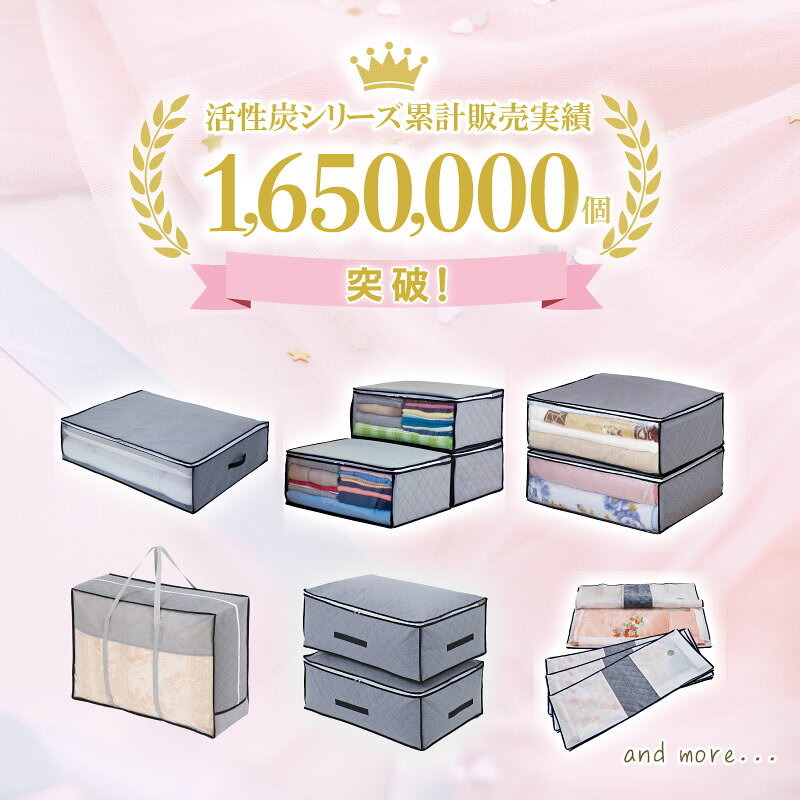 布団収納袋 布団収納 羽毛布団収納 羽毛布団 収納袋 収納ケース 収納ボックス 活性炭消臭 グレー 2枚組 シングル ダブル 収納バッグ 不織布 透明窓 持ち手付き 寝具 布団 毛布 タオルケット 引っ越し 持ち運び クローゼット 押入れ ベッド下 アストロ 171-67 1storage-10003566 アストロ Official Shop サンプル画像2