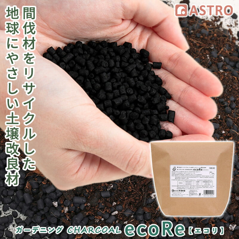 【店内最大20%OFFクーポン】土壌改良材 再生炭 1L 無添加 無臭 【ガーデニング CHACOAL ecoRe (エコリ)】 土壌再生材 木質バイオマス炭 根腐れ 湿害 対策 園芸用土 再生 家庭菜園 花壇 観葉植物 プランター 土づくり リサイクル エコ アストロ 520-44