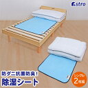 【SS限定最大80%OFFクーポン配布中】除湿シート シングルサイズ 寝具用 強力除湿マット ライトブルー 2枚組 布団カラッと 湿気取り 防ダニ 防カビ 抗菌 防臭 結露対策 センサー付き アストロ 614-98