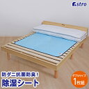 【SS限定最大80%OFFクーポン配布中】【期間限定特価】除湿シート ダブルサイズ 寝具用 強力除湿マット ライトブルー 布団カラッと 湿気取り 防ダニ 防カビ 抗菌 防臭 結露対策 センサー付き アストロ 614-99