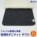 【期間限定特価】除湿シート 活性炭消臭 グレーブラック ダブルサイズ用 2枚組 寝具用 敷くだけ強力吸湿 除湿マット 特殊繊維で汗や湿気を吸収 湿気取り 防ダニ 防カビ 結露防止 湿気ぐんぐん吸収 湿度センサー付 マットレス 布団 カーペット 寝具 アストロ 615-04